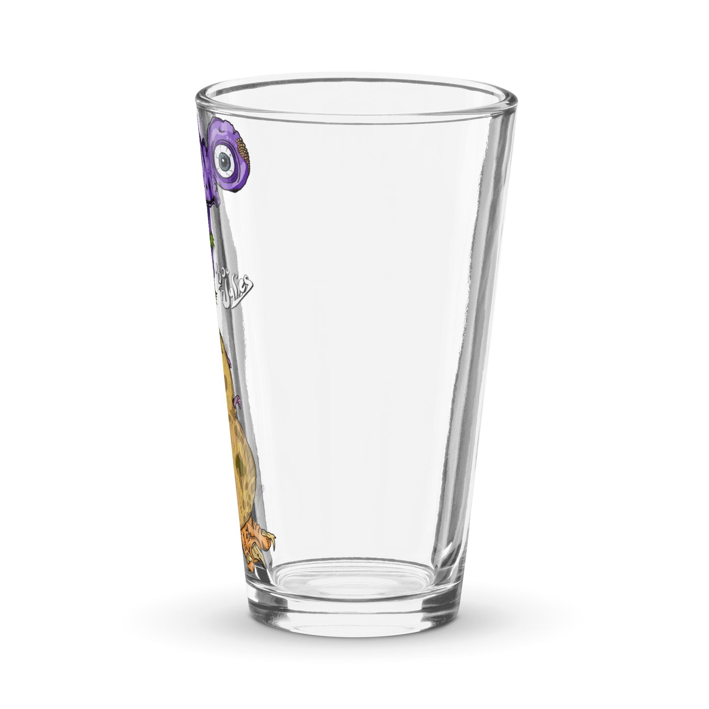 "Rotten Alien Pear" Shaker pint glass