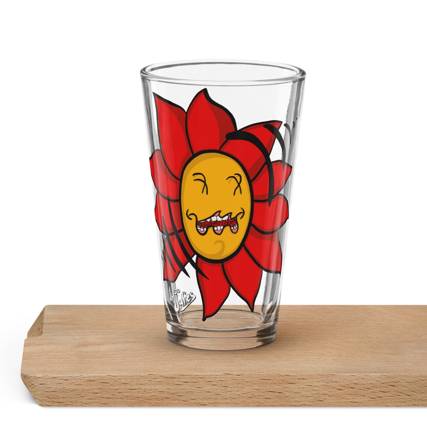 "Floral Frenzy" Shaker Pint Glass