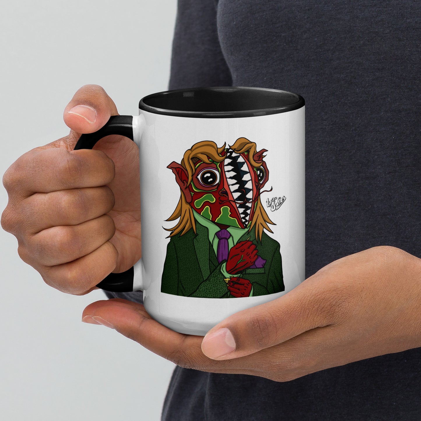 "Vincent Flytrap" Mug with Color Inside