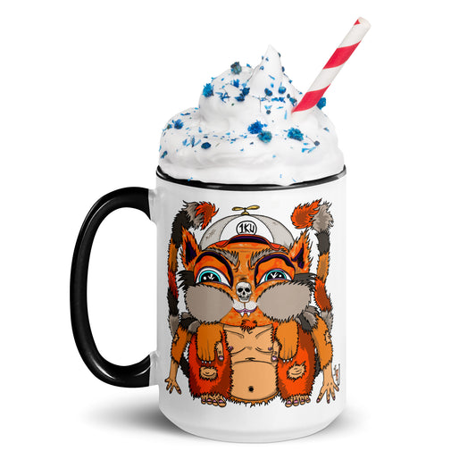 "Adventure Kitty Squirrel" Mug with Color Inside