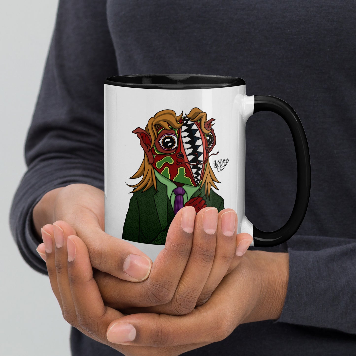 "Vincent Flytrap" Mug with Color Inside