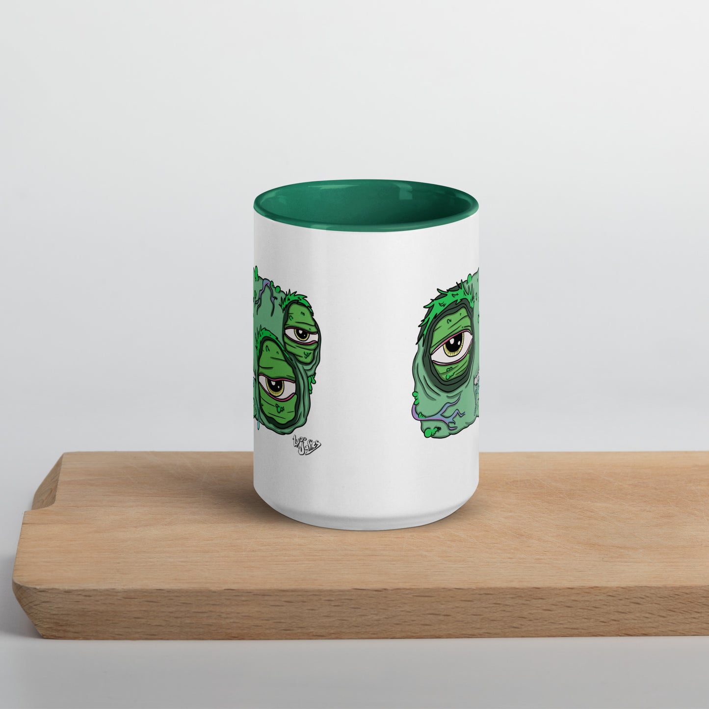 "Mossy Grumbler" Mug with Color Inside