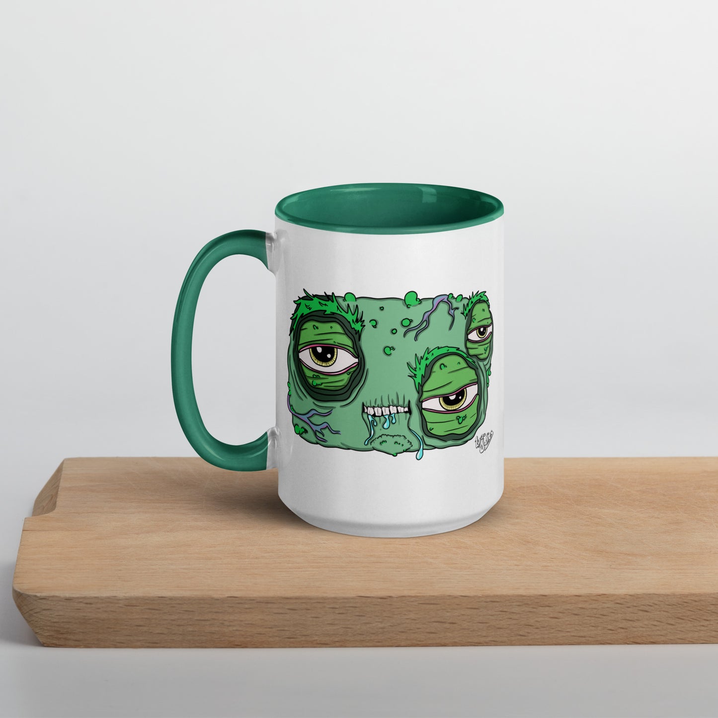 "Mossy Grumbler" Mug with Color Inside