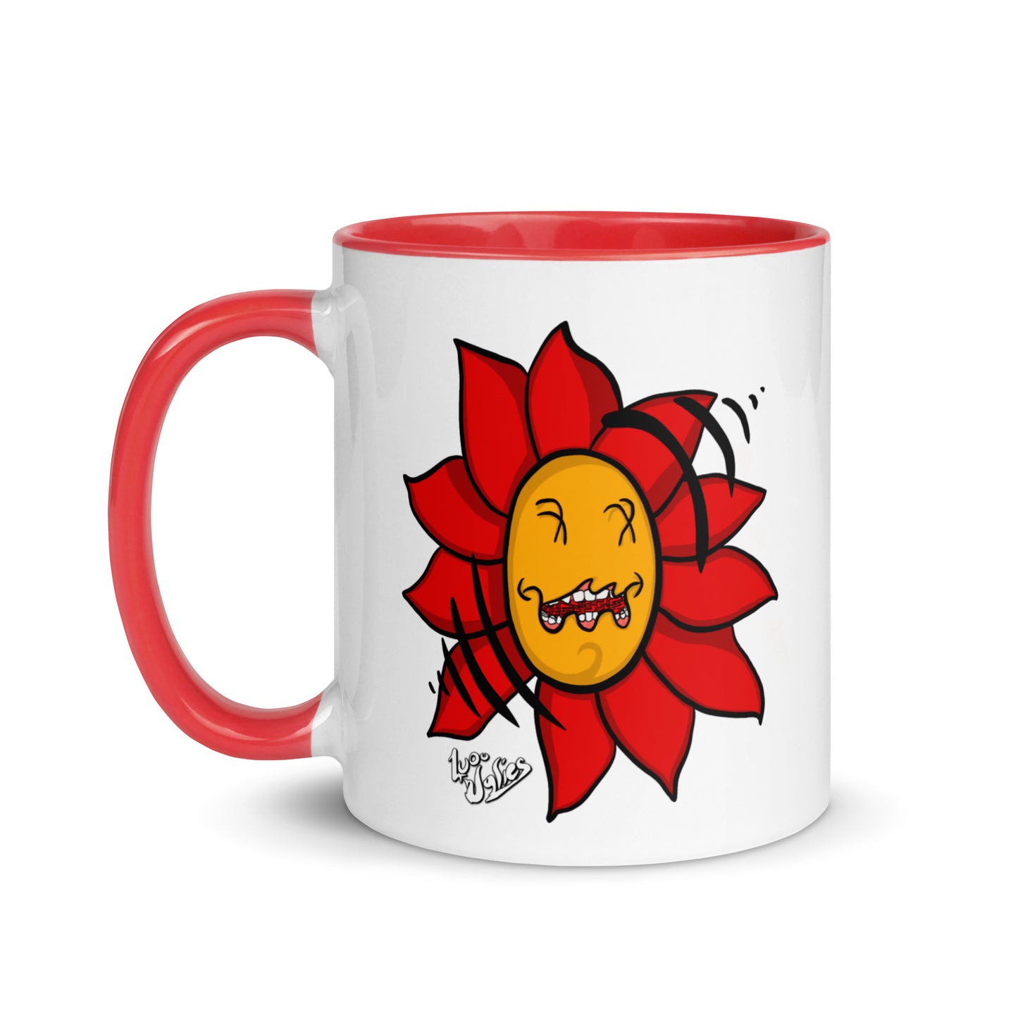 "Floral Frenzy" Mug with Color Inside