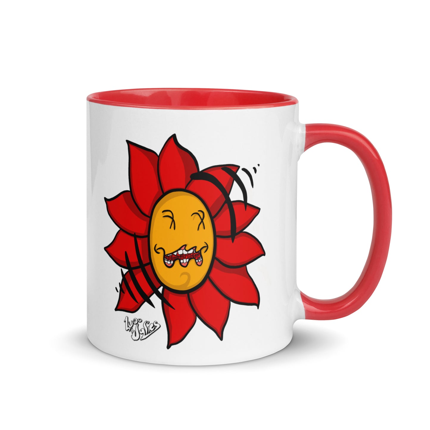 "Floral Frenzy" Mug with Color Inside