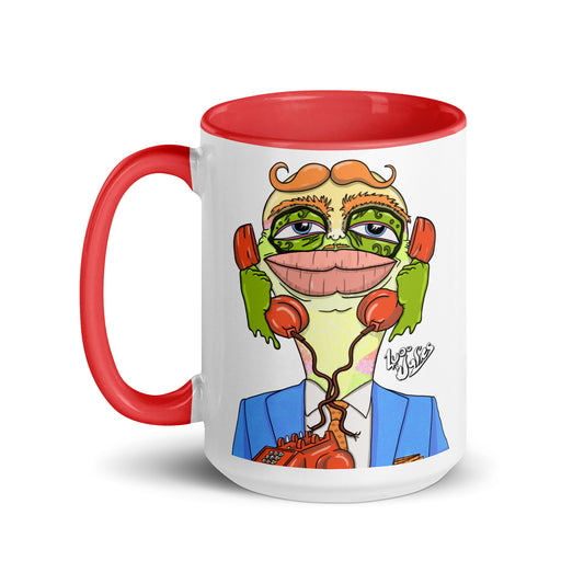 "Two Phone Tony" Mug with Color Inside