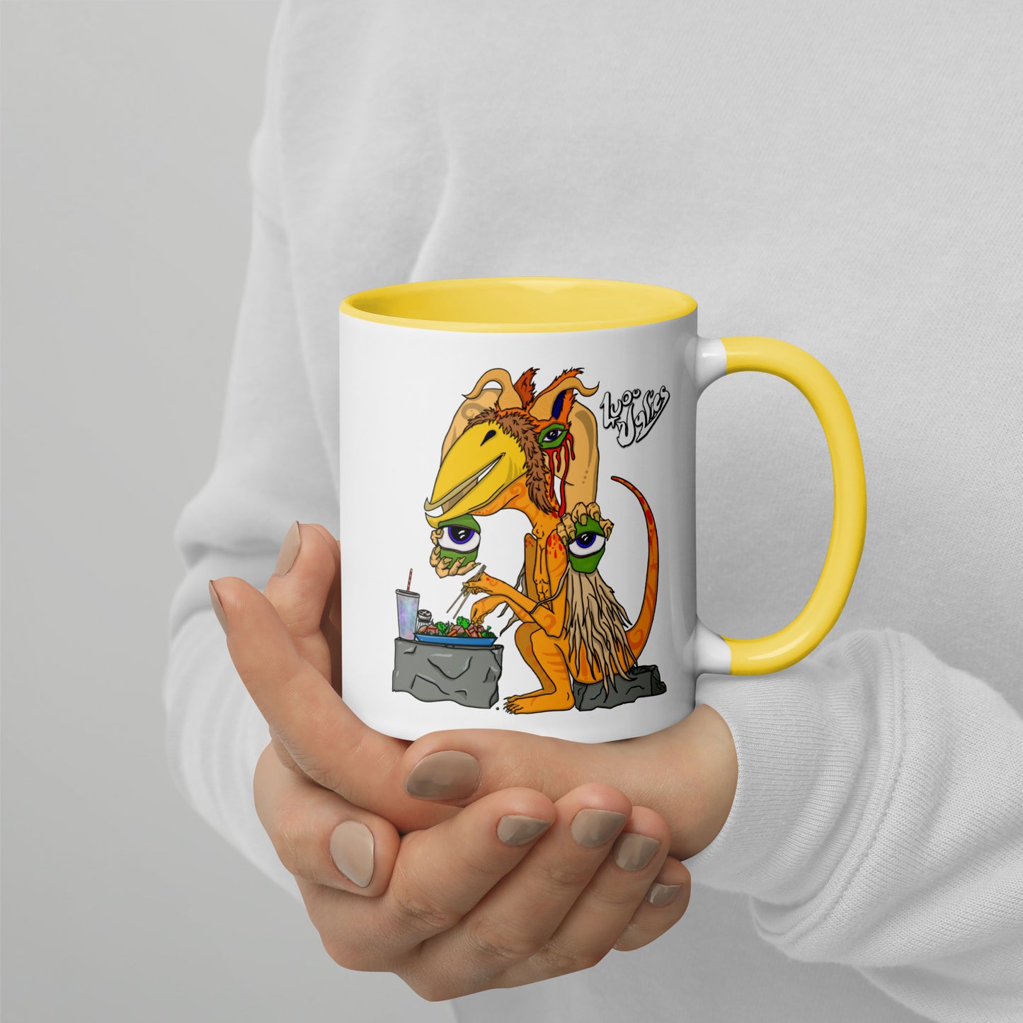 "Tofu Terror" Mug with Color Inside